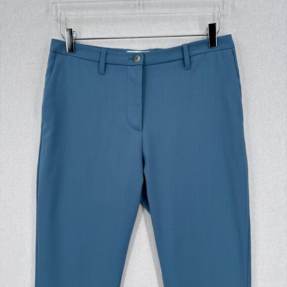 SAMSOE Pants Womens Small Blue Wool Blend Slim Tapered Trousers Pockets Career - Picture 3 of 14